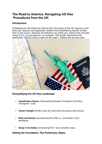 Navigating the Path: US Visa Requirements for British Citizens